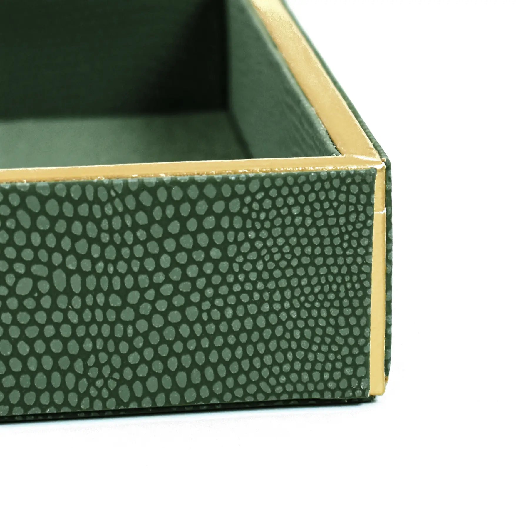 Leatherette Towel/Vanity Tray | Olive Green | Serpentine Ichkan