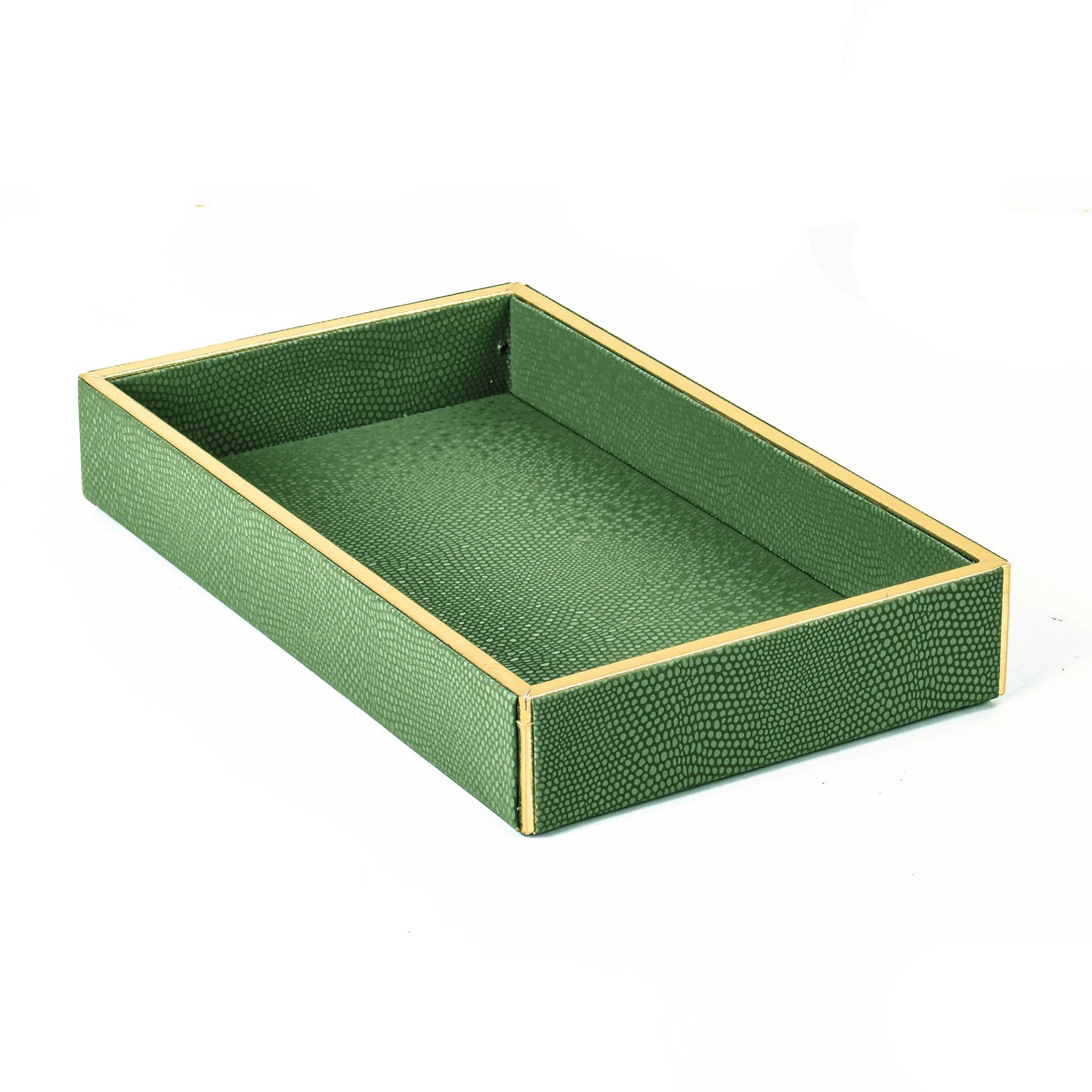 Leatherette Towel/Vanity Tray | Olive Green | Serpentine Ichkan