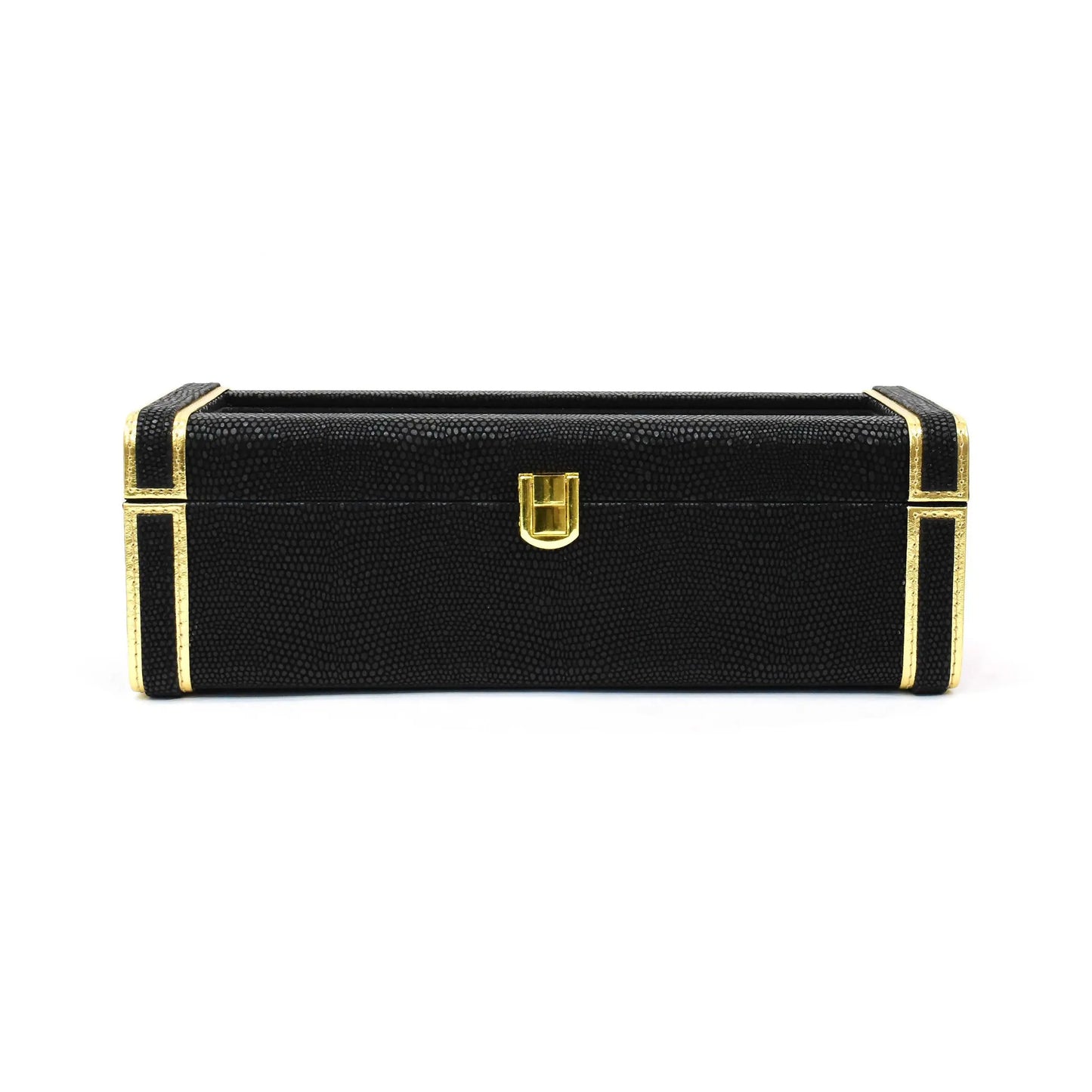Leatherette Watch Storage and Organiser Box 4 Partition | Black | Serpentine Ichkan