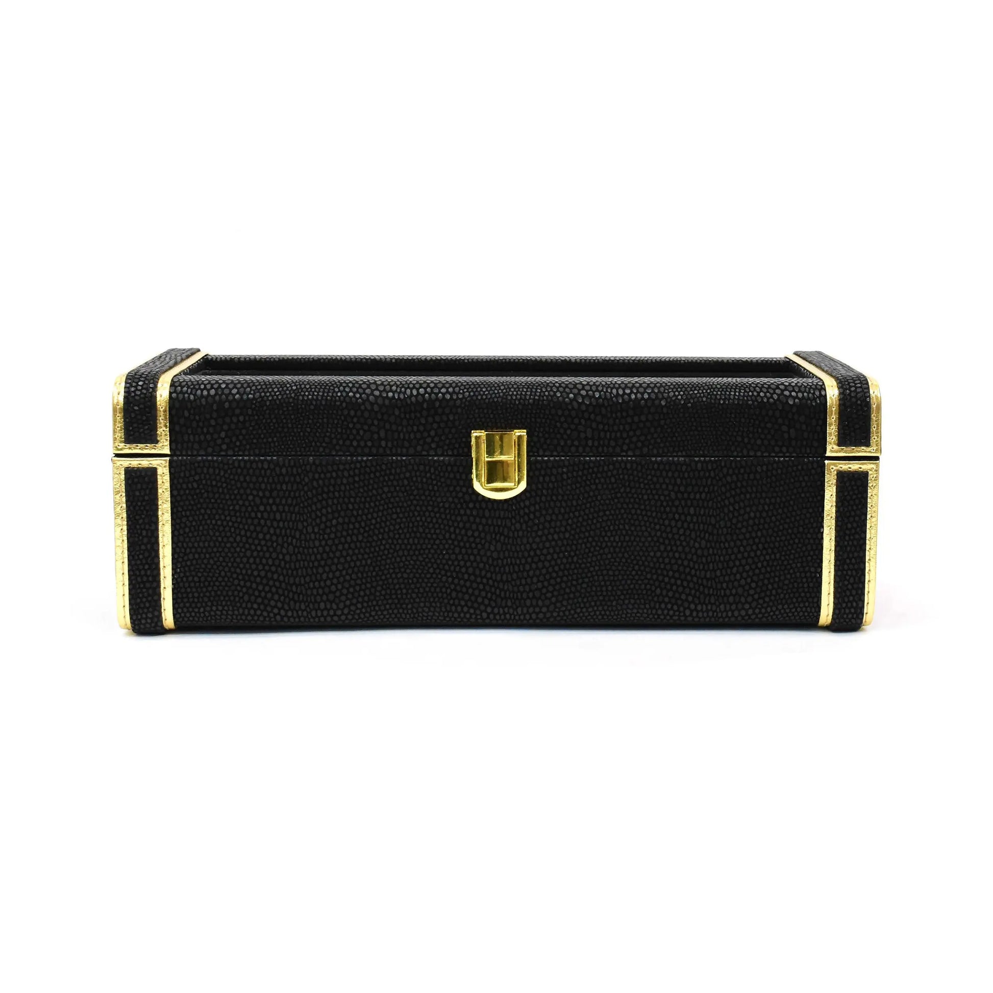 Leatherette Watch Storage and Organiser Box 4 Partition | Black | Serpentine Ichkan
