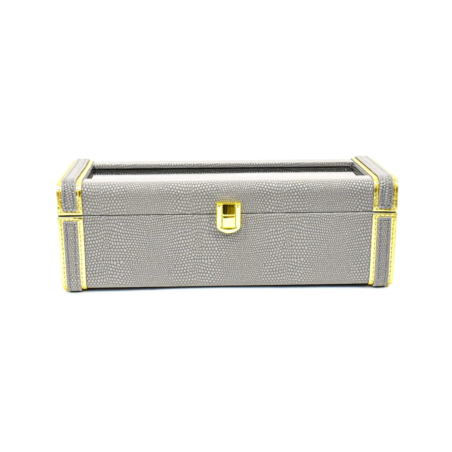 Leatherette Watch Storage and Organiser Box 4 Partition | Grey | Serpentine Ichkan