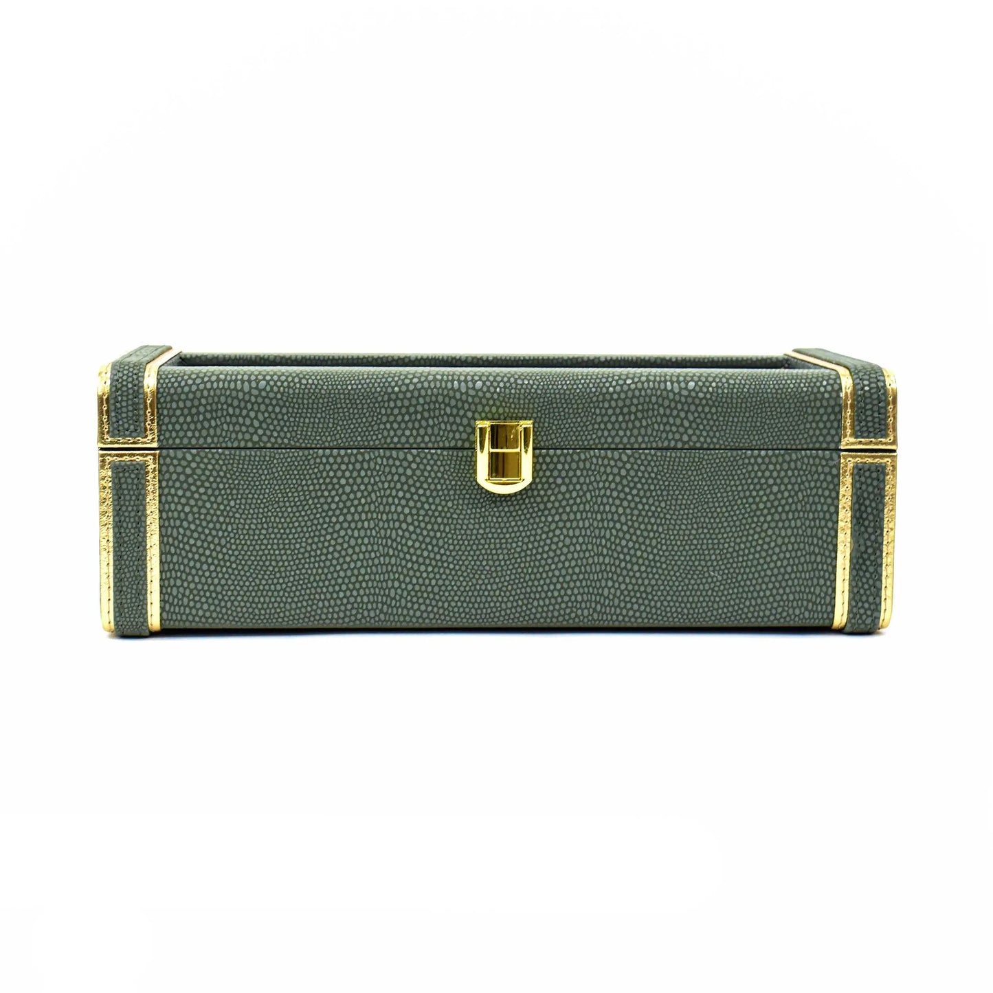 Leatherette Watch Storage and Organiser Box 4 Partition | Olive Green | Serpentine Ichkan