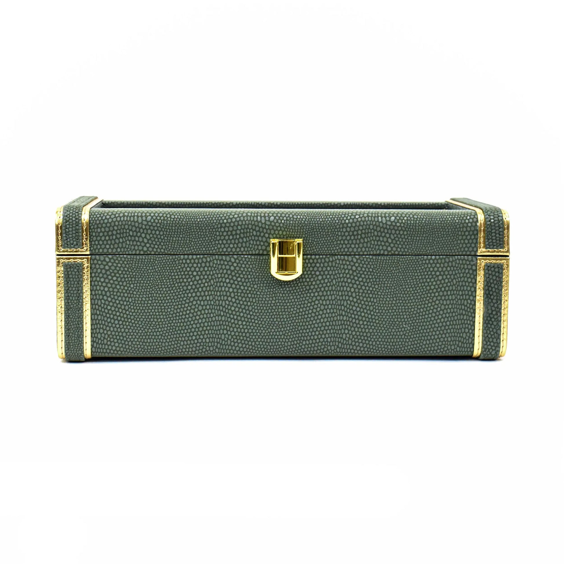 Leatherette Watch Storage and Organiser Box 4 Partition | Olive Green | Serpentine Ichkan