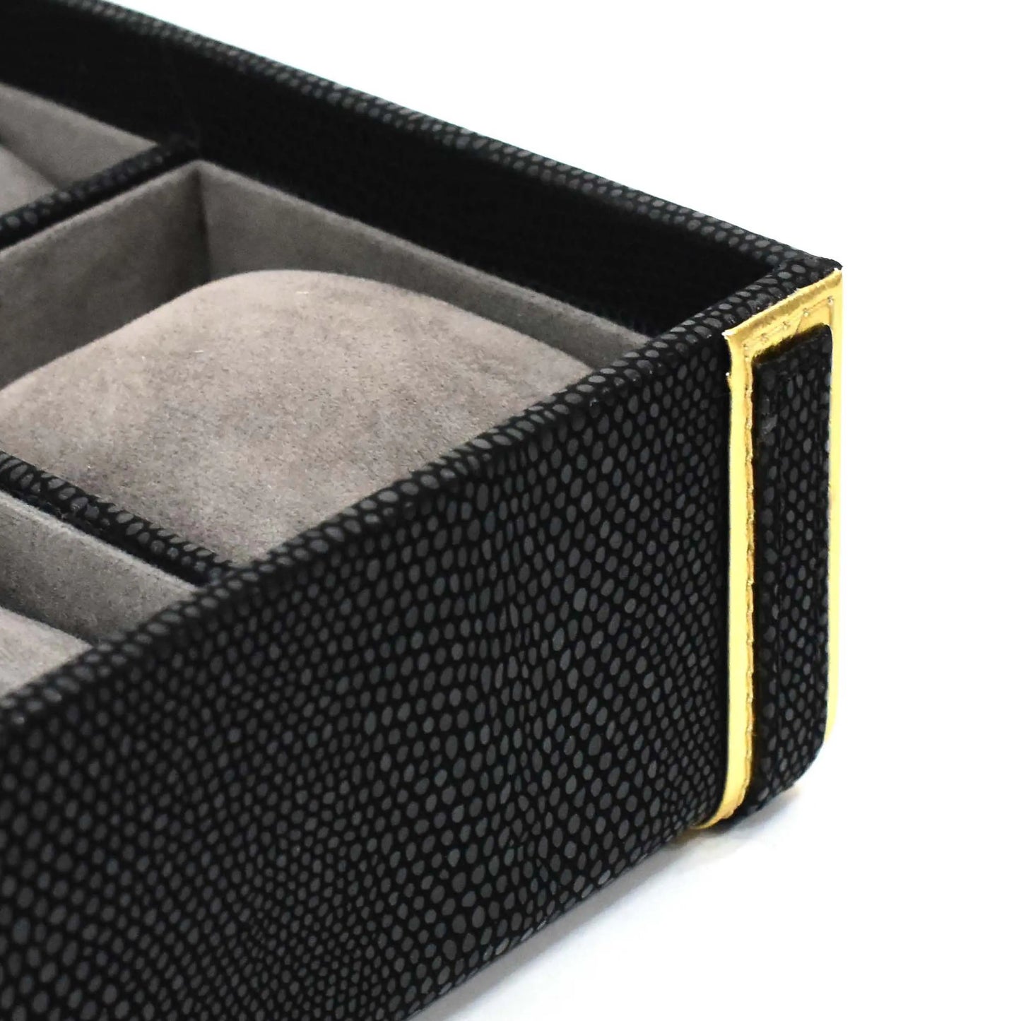 Leatherette Watch Storage and Organiser Box 8 Partition | Black | Serpentine Ichkan