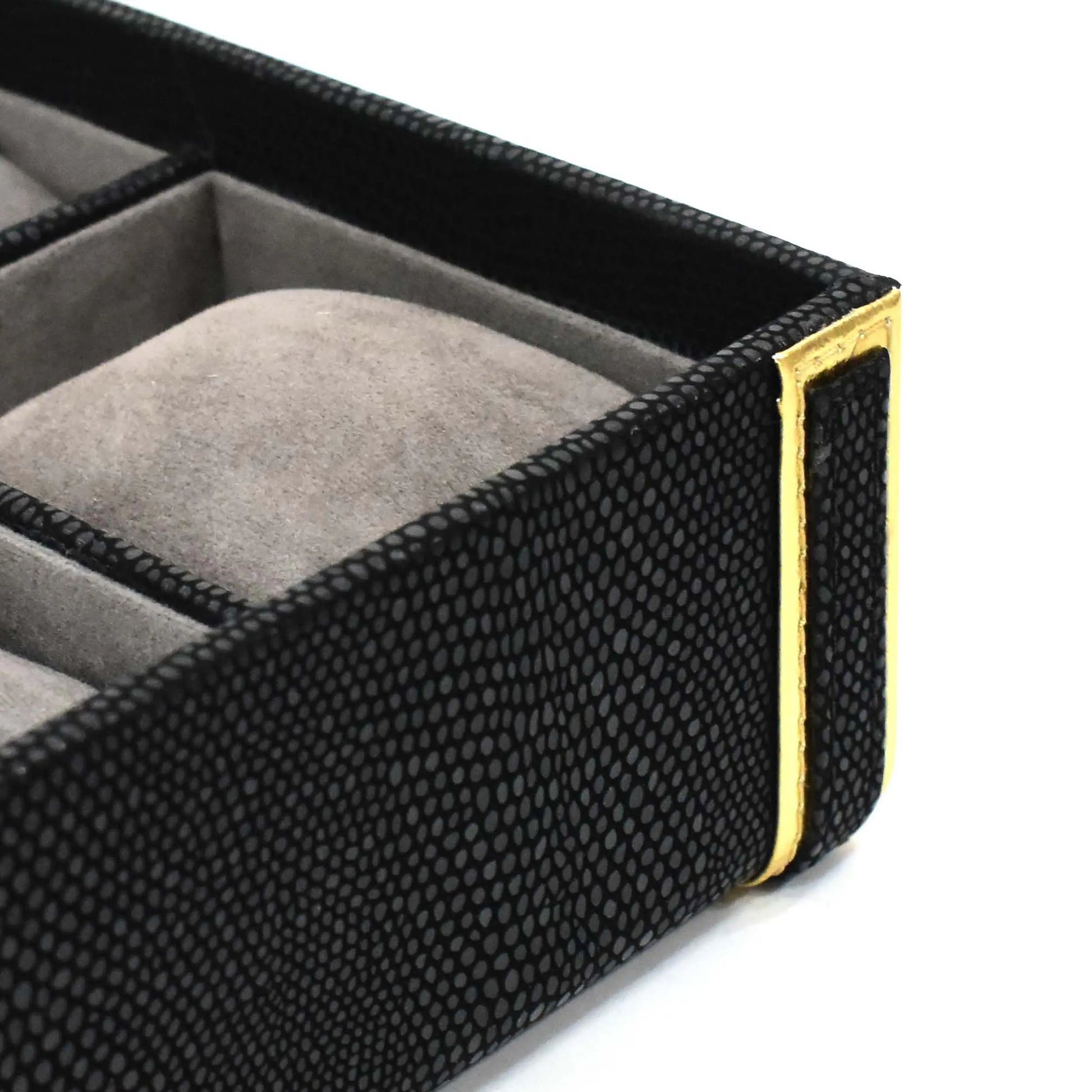Leatherette Watch Storage and Organiser Box 8 Partition | Black | Serpentine Ichkan