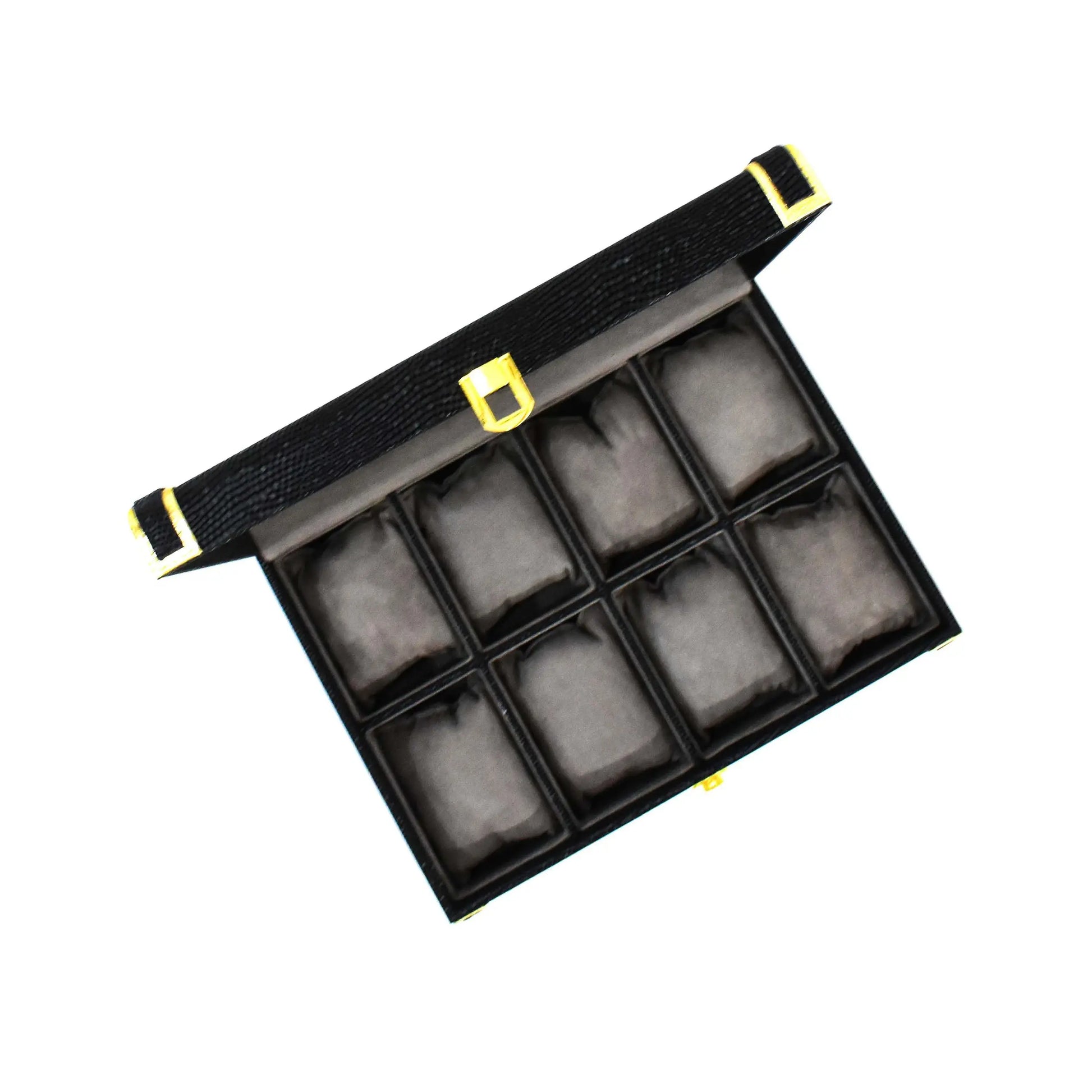 Leatherette Watch Storage and Organiser Box 8 Partition | Black | Serpentine Ichkan