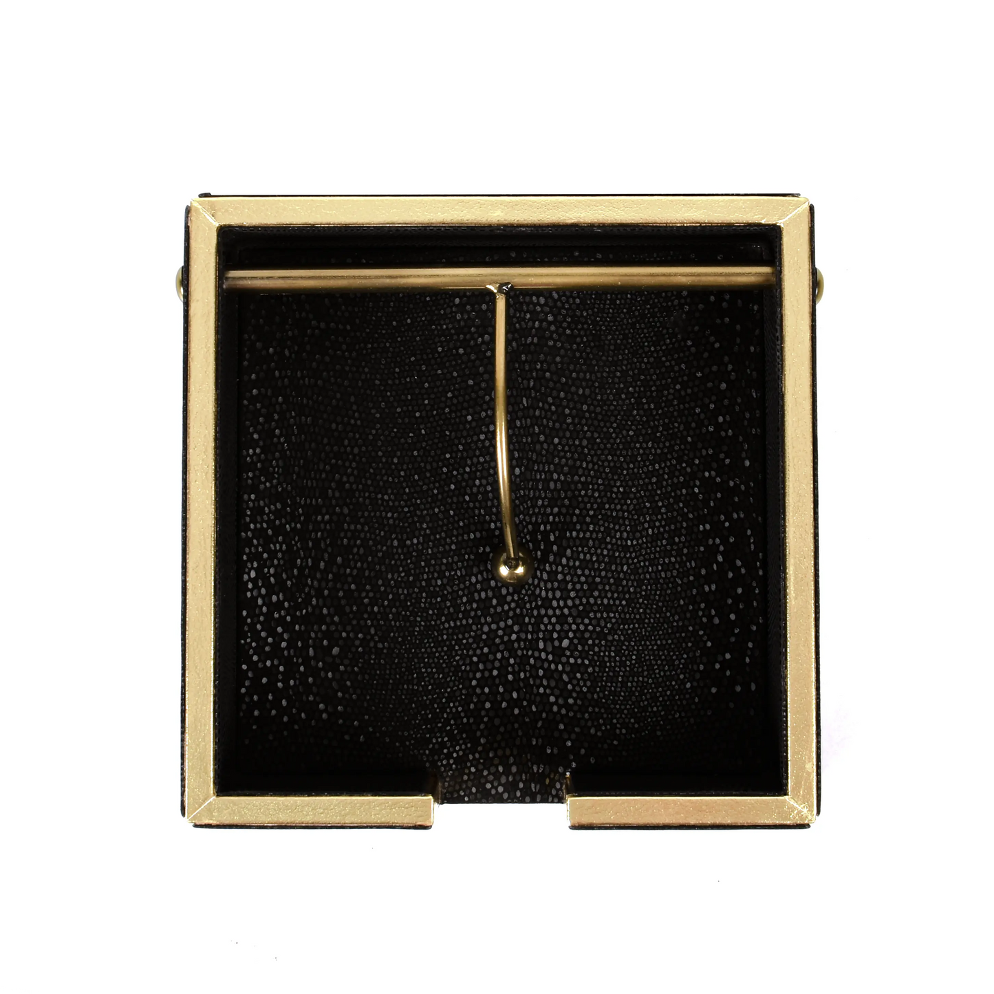 Leatherette Weight Tissue Holder | Black | Serpentine Ichkan