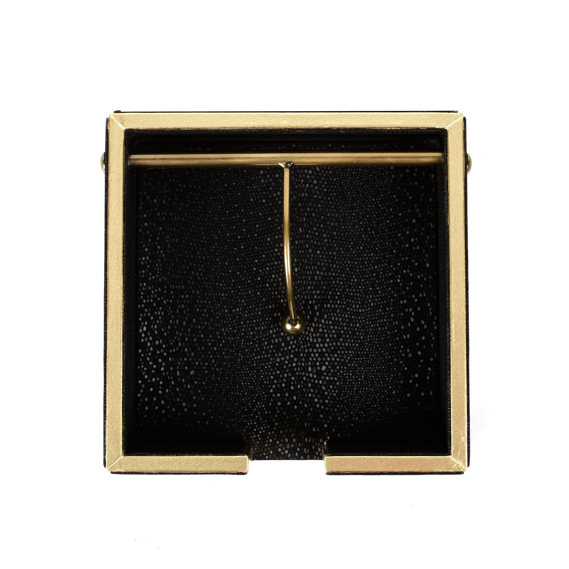 Leatherette Weight Tissue Holder | Black | Serpentine Ichkan