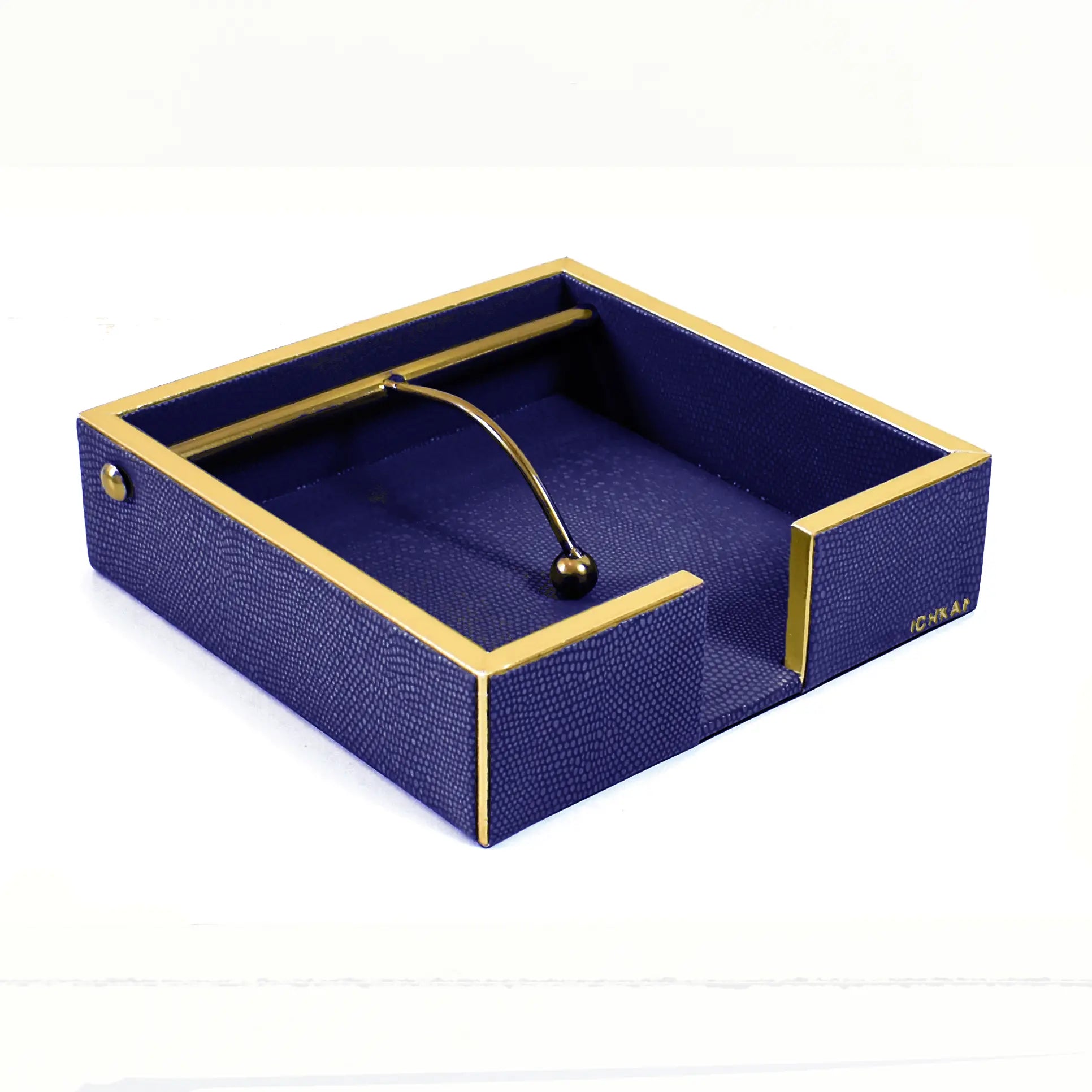 Leatherette Weight Tissue Holder | Blue | Serpentine Ichkan