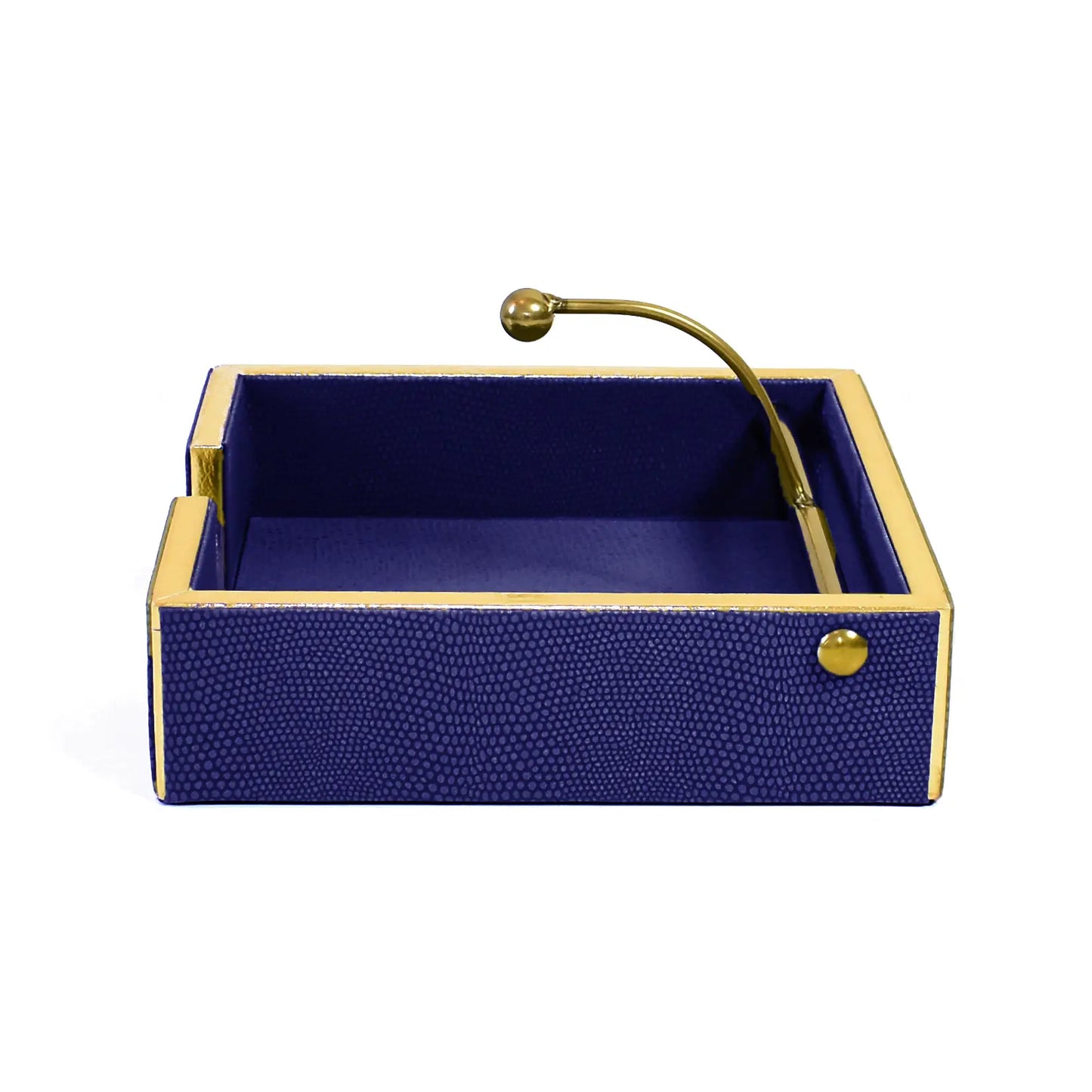 Leatherette Weight Tissue Holder | Blue | Serpentine Ichkan