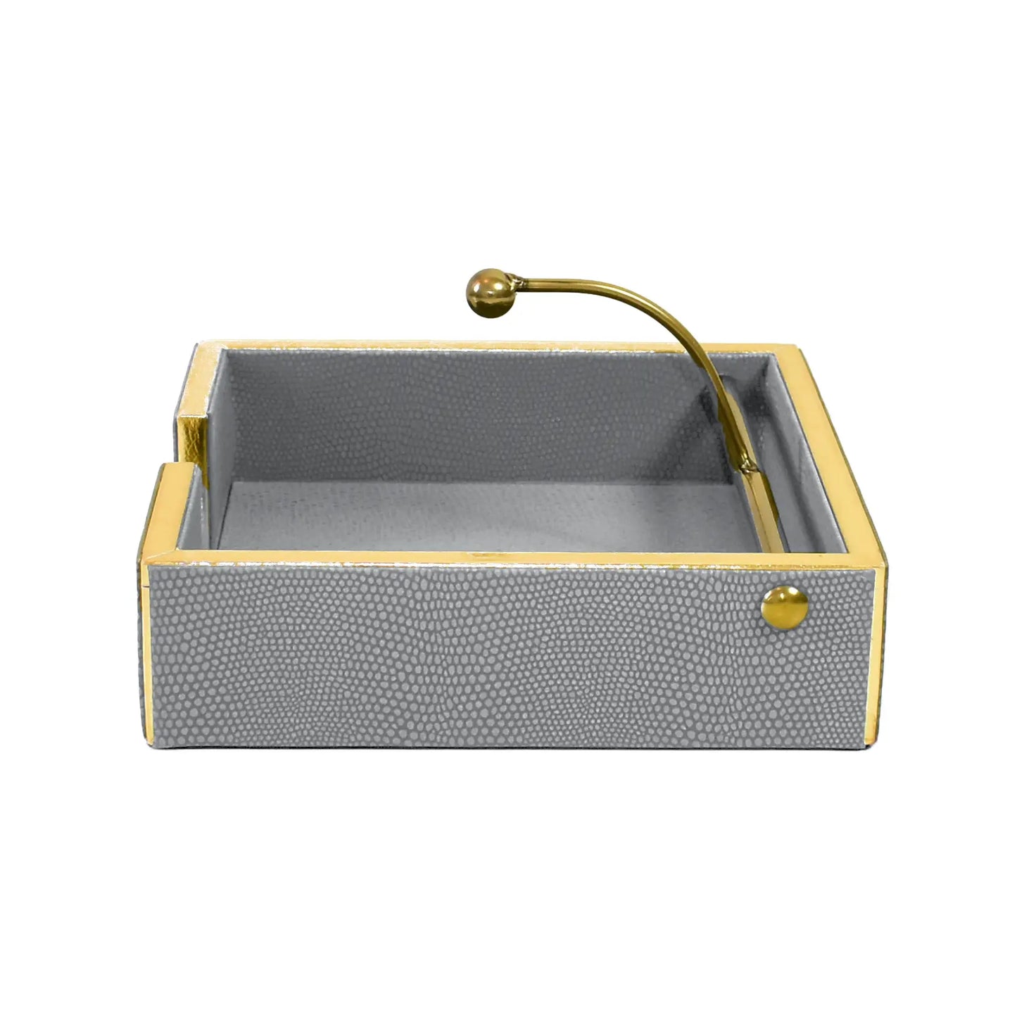 Leatherette Weight Tissue Holder | Grey | Serpentine Ichkan