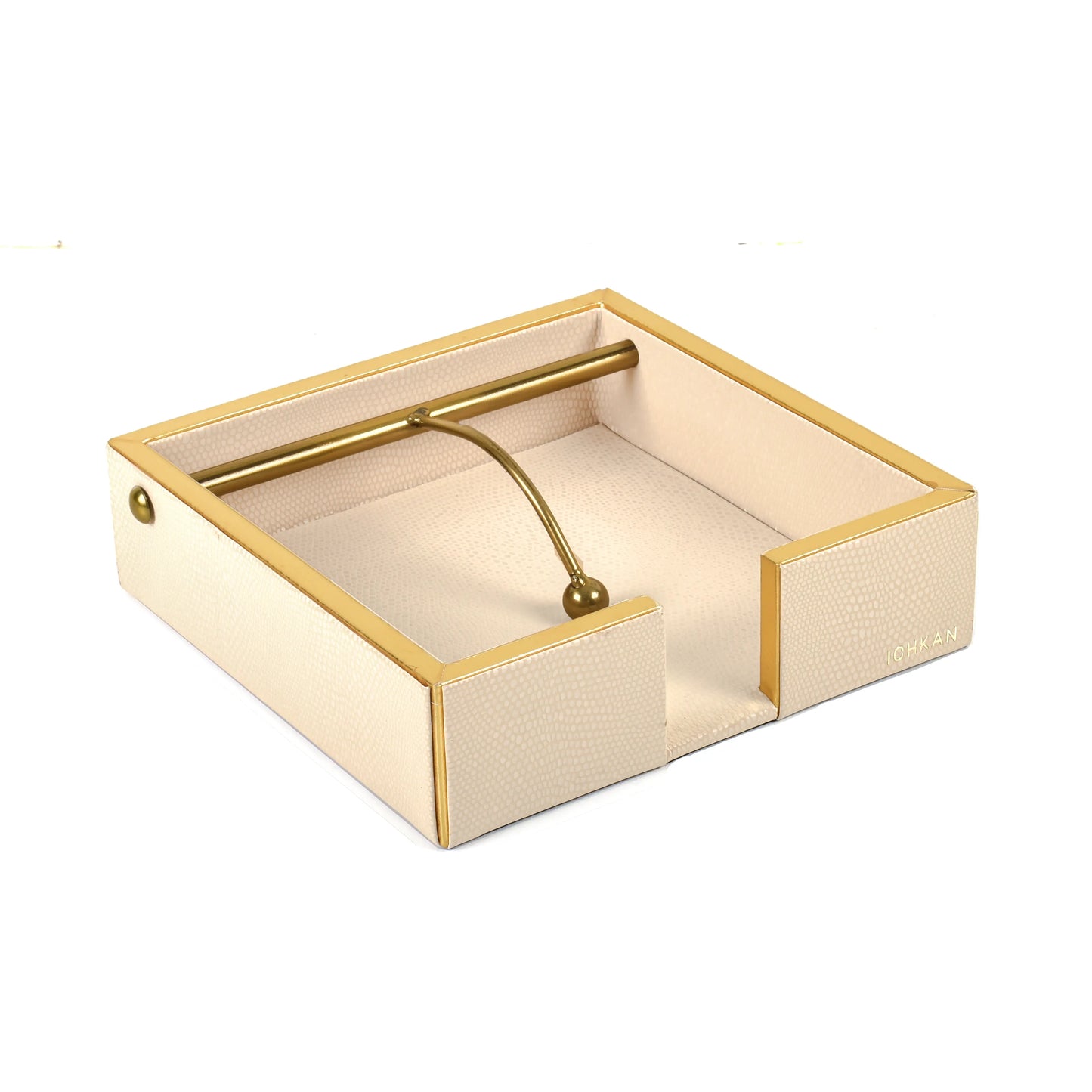 Leatherette Weight Tissue Holder | Ivory | Serpentine Ichkan