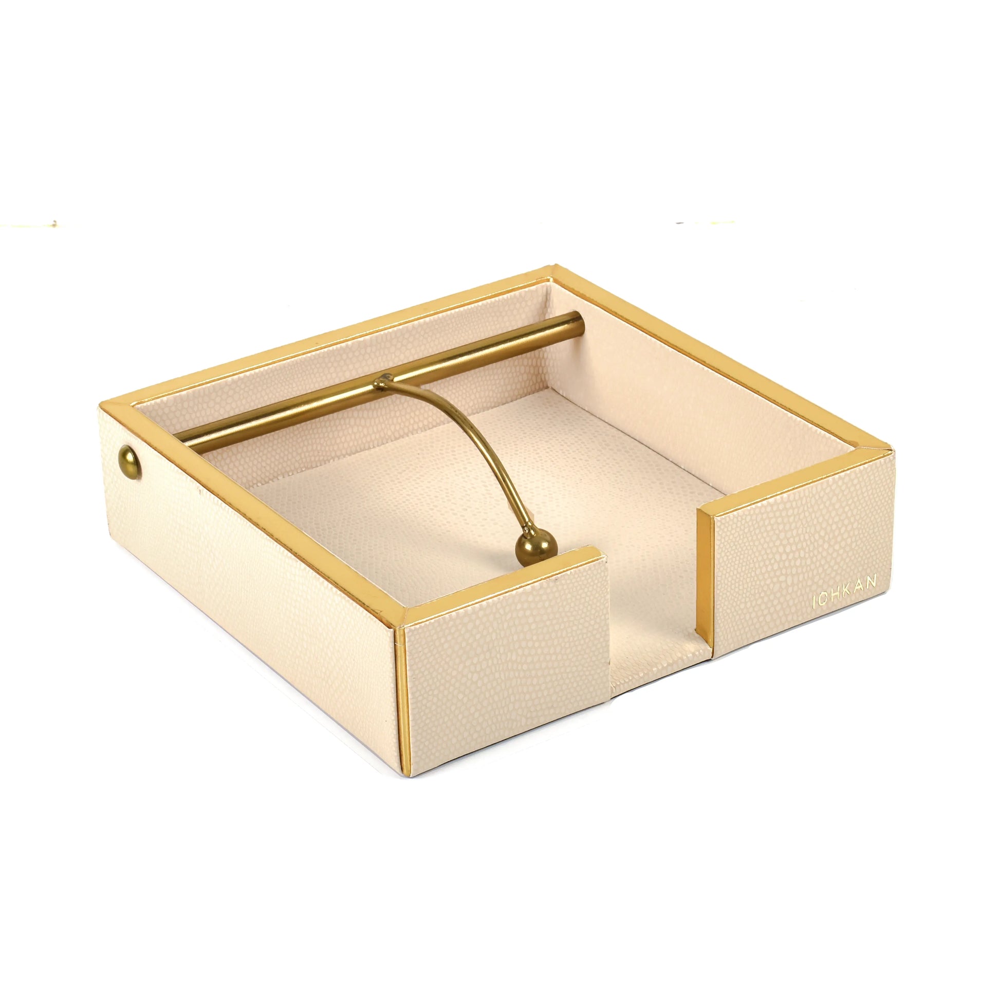 Leatherette Weight Tissue Holder | Ivory | Serpentine Ichkan