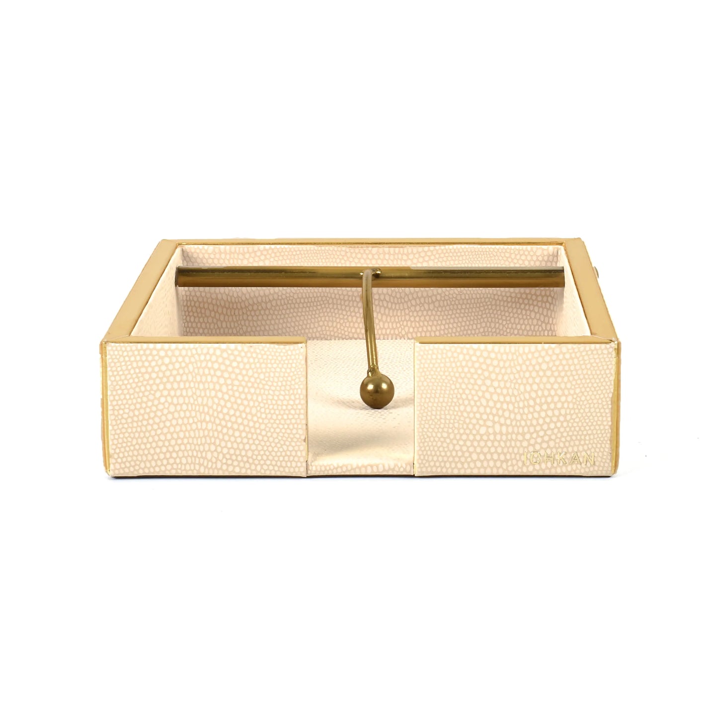 Leatherette Weight Tissue Holder | Ivory | Serpentine Ichkan