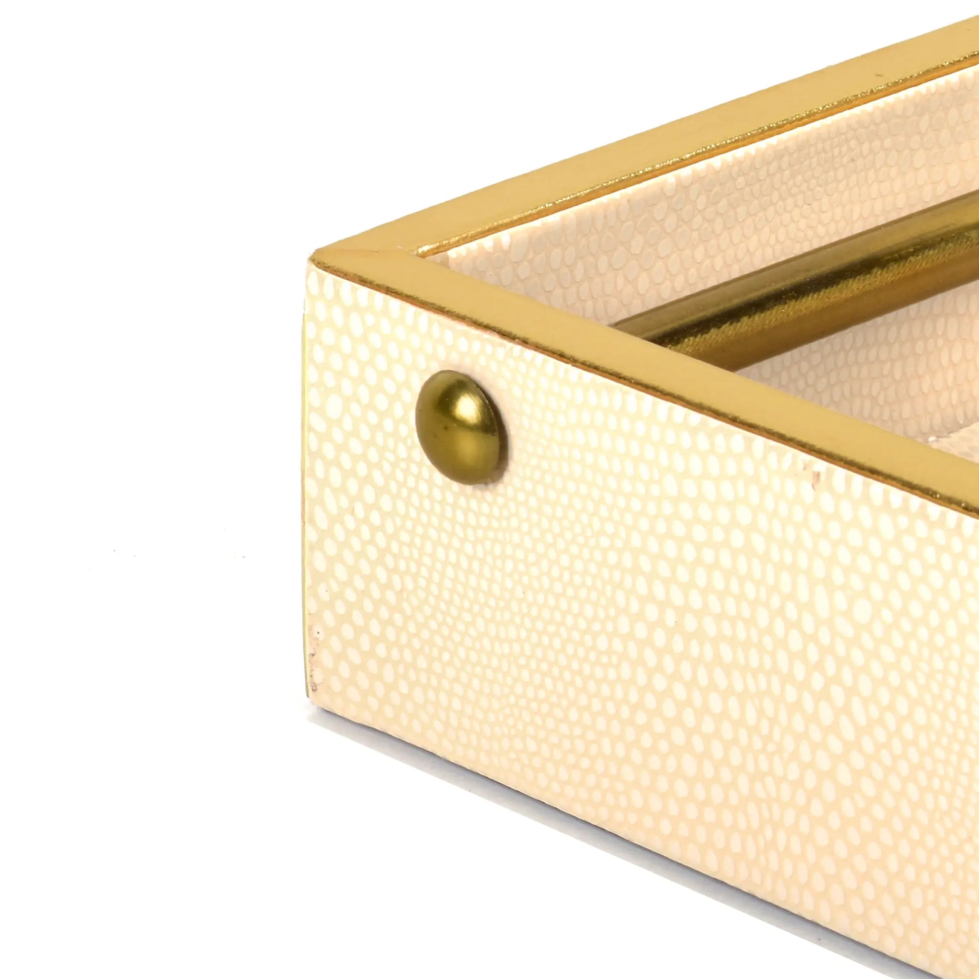 Leatherette Weight Tissue Holder | Ivory | Serpentine Ichkan