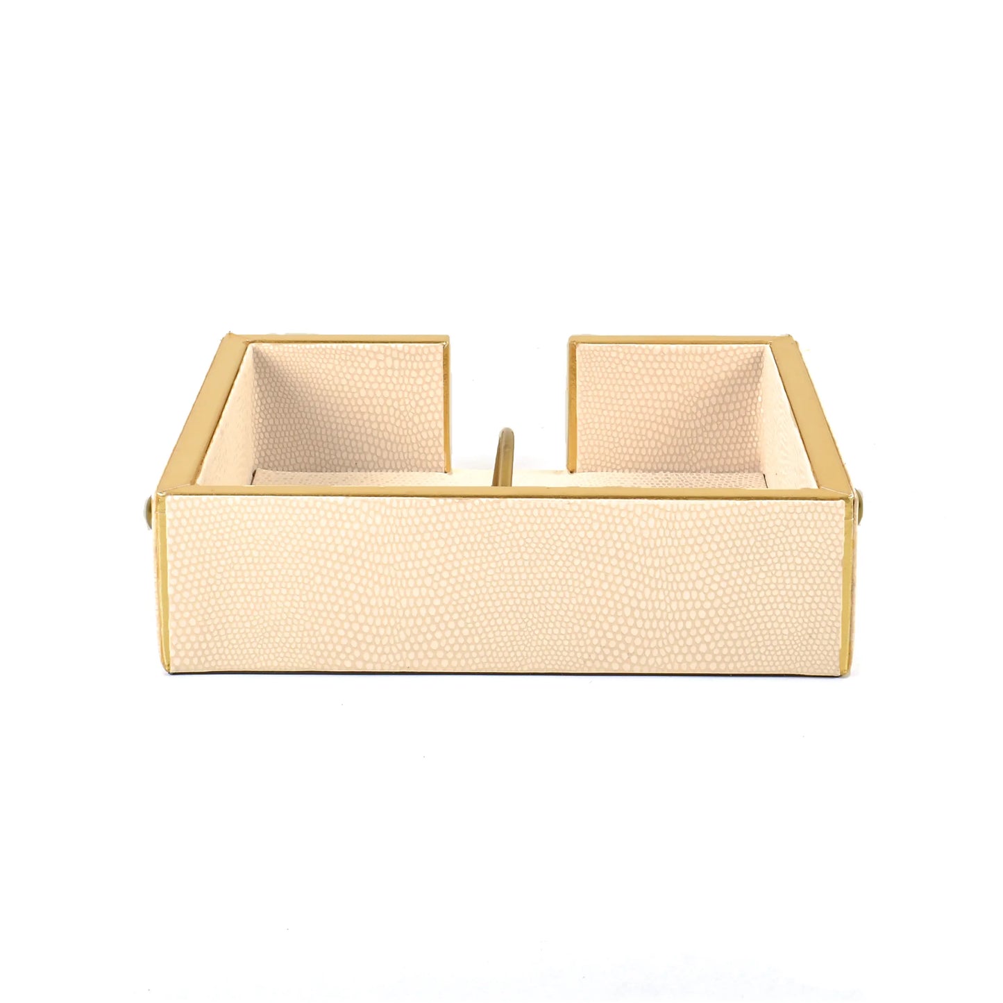 Leatherette Weight Tissue Holder | Ivory | Serpentine Ichkan