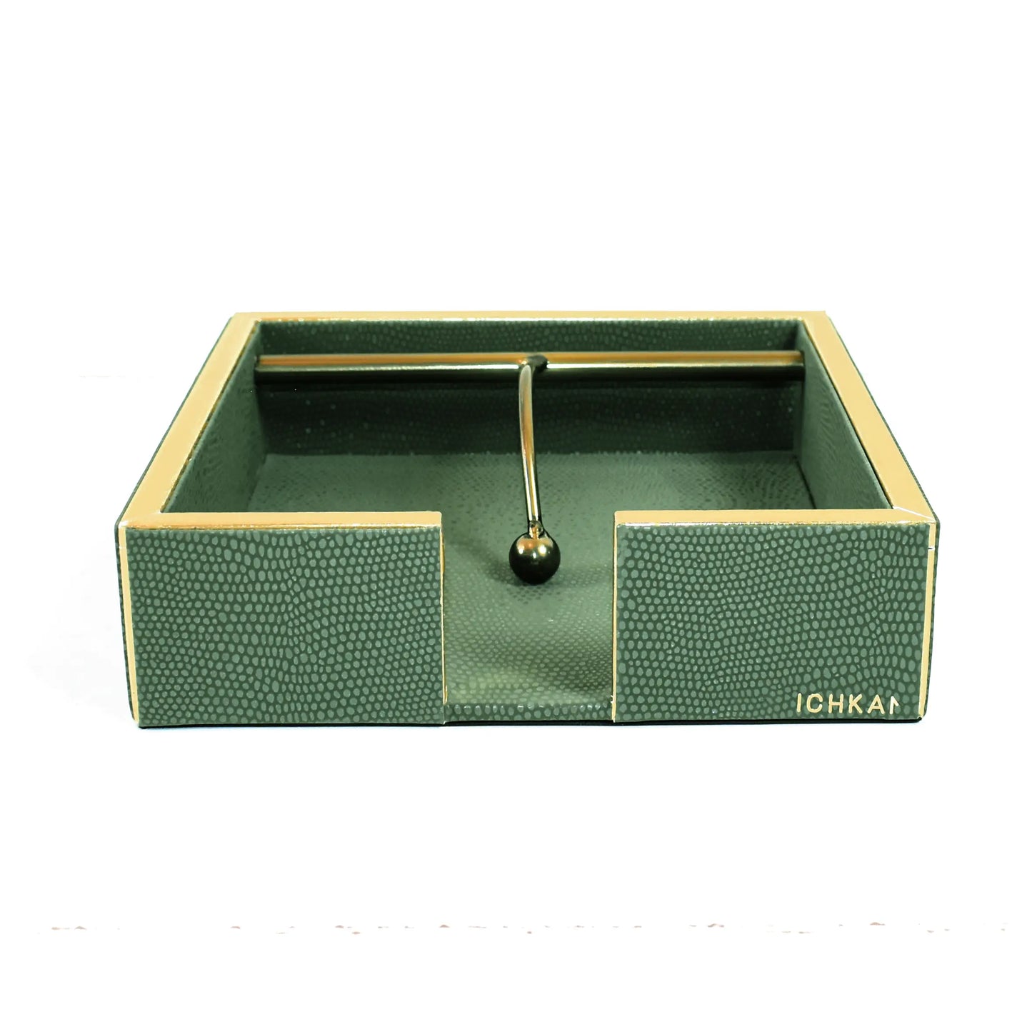 Leatherette Weight Tissue Holder | Olive Green | Serpentine Ichkan