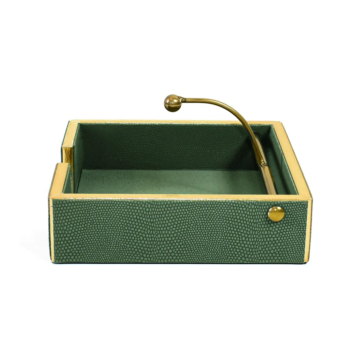 Leatherette Weight Tissue Holder | Olive Green | Serpentine Ichkan