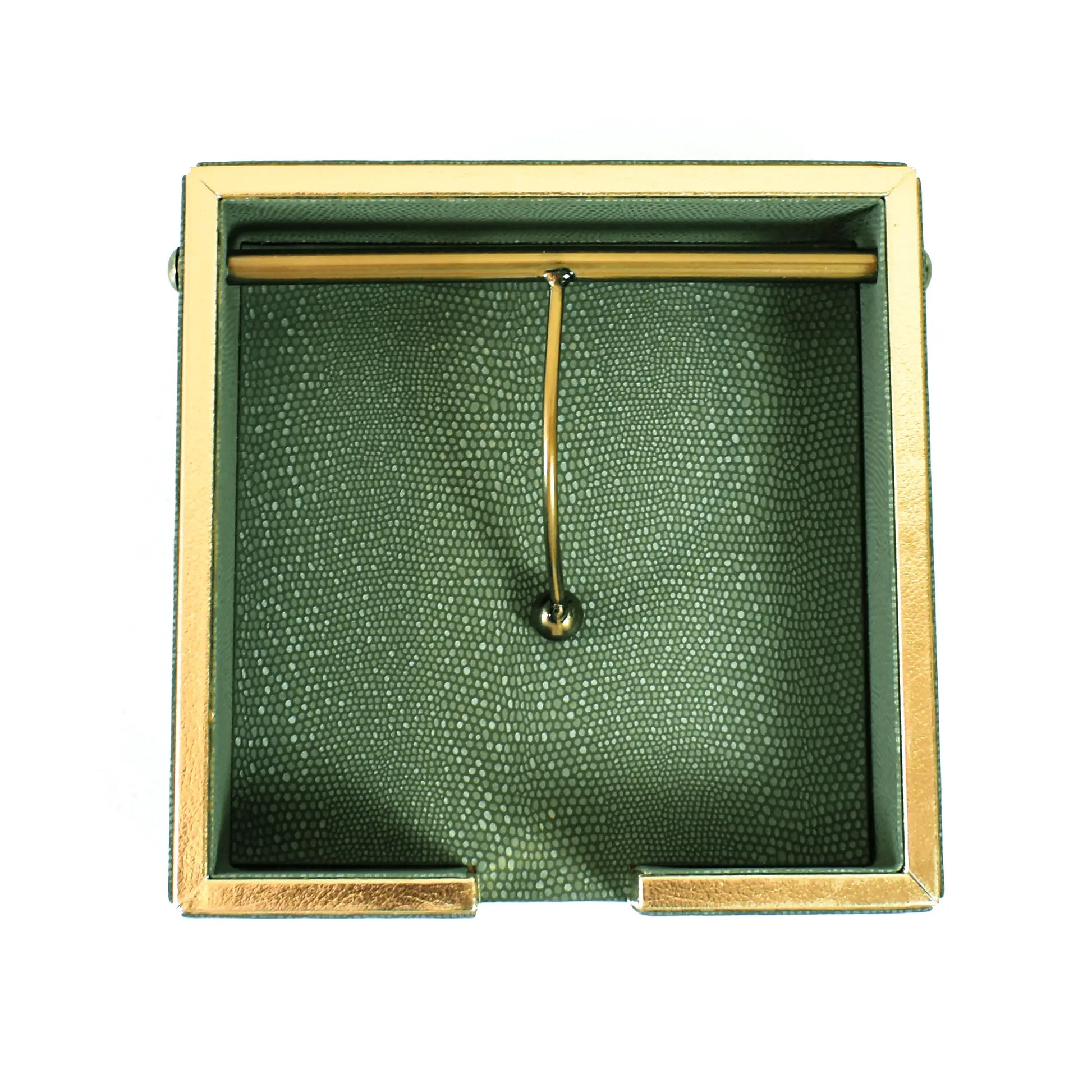 Leatherette Weight Tissue Holder | Olive Green | Serpentine Ichkan
