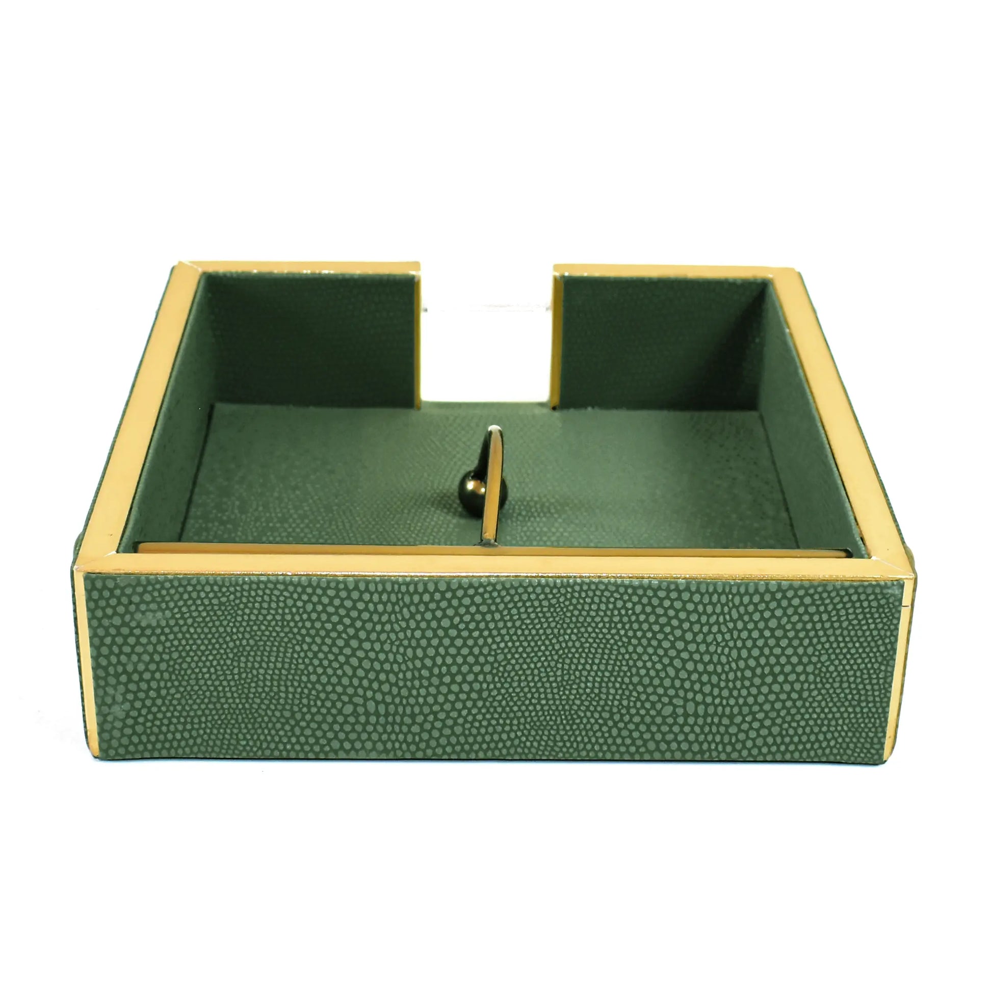 Leatherette Weight Tissue Holder | Olive Green | Serpentine Ichkan