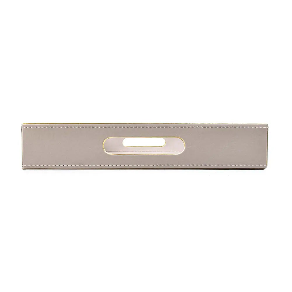 Leatherette Rectangle Serving Tray Large | Grey | V'eve ICHKAN