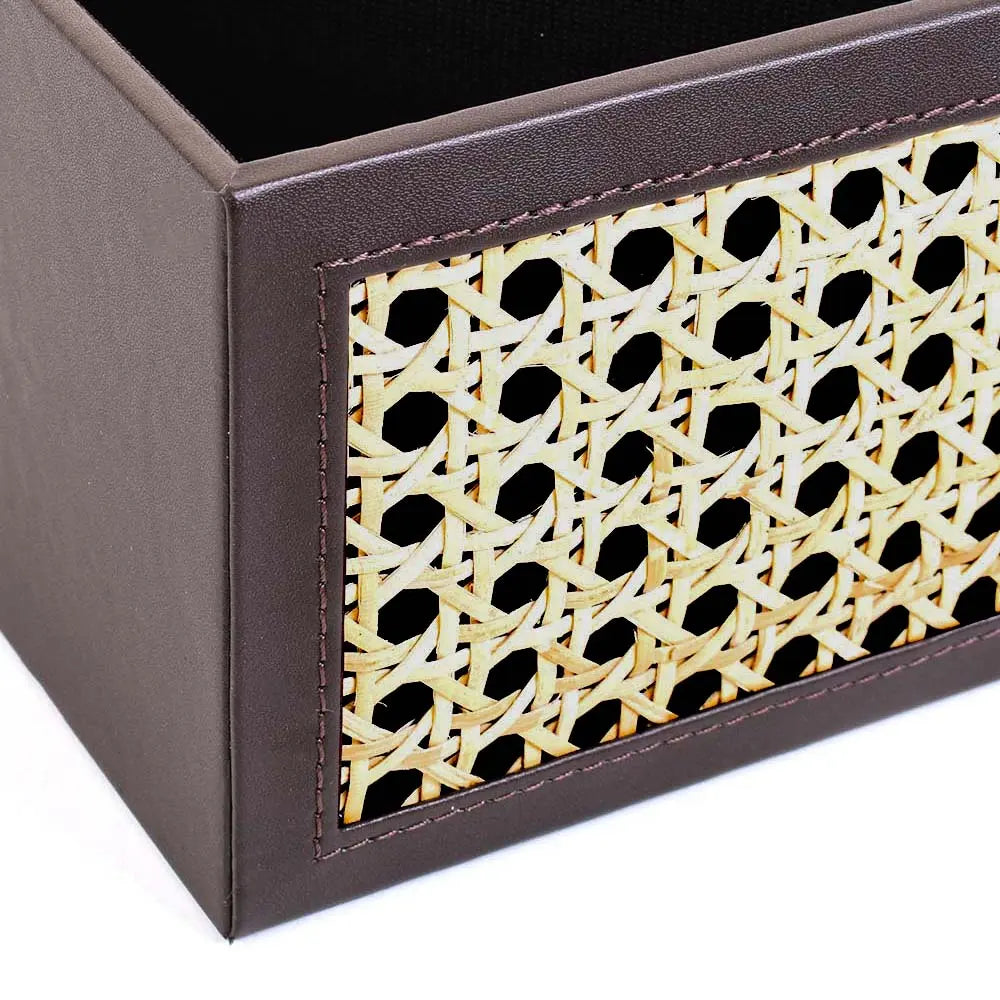 Leatherette Cosmetic/Pen Holder I Dark Brown | Willow ICHKAN