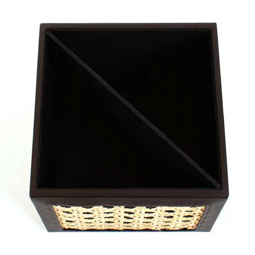 Leatherette Cosmetic/Pen Holder I Dark Brown | Willow ICHKAN