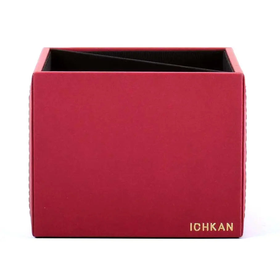 Leatherette Cosmetic/Pen Holder I Maroon | Willow ICHKAN