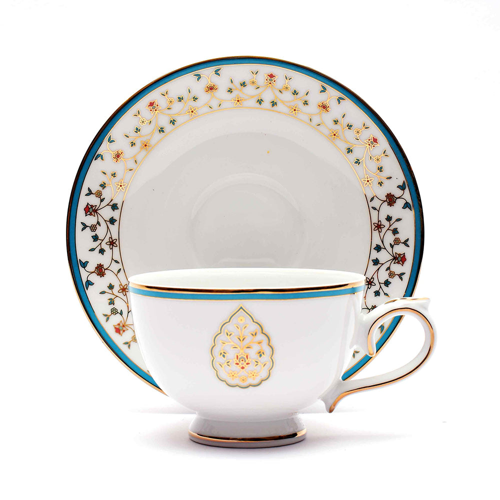 Tea Cup and Saucer Set 17 Pcs | Blue | Mavi ICHKAN