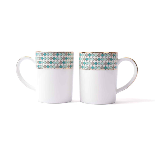 Dankotuwa Sri Lanka Mug Set 2pc with Gift Box | Teal | Christolite