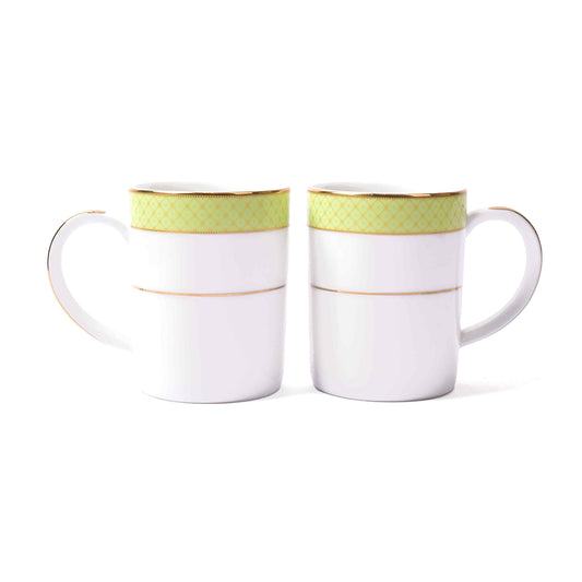 Slim Coffee Mug Set of 2 | Green | Princely