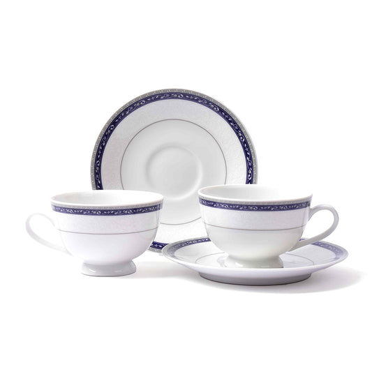 Dankotuwa Sri Lanka Tea Cup & Saucer 12pc | Blue | Dinole