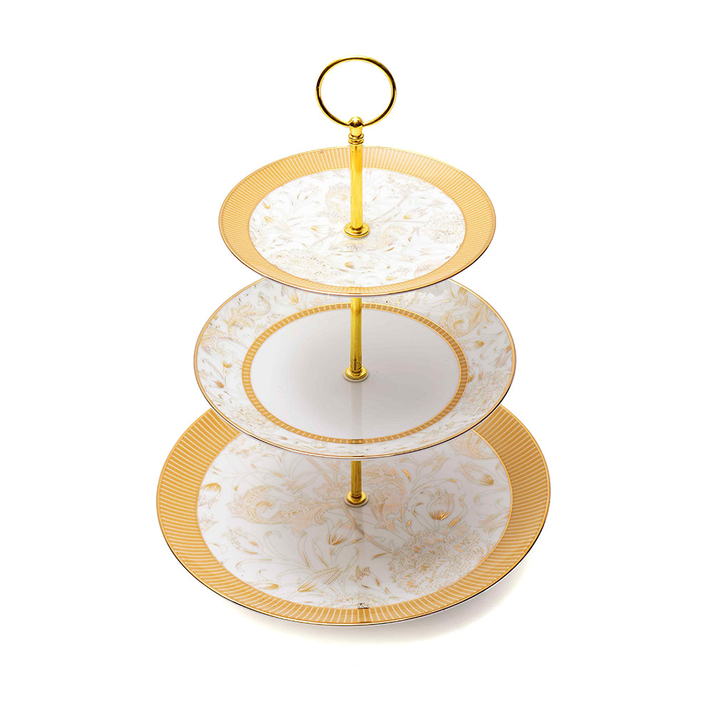 3 Tier Dessert Platter | Yellow | Mustard Iris ICHKAN