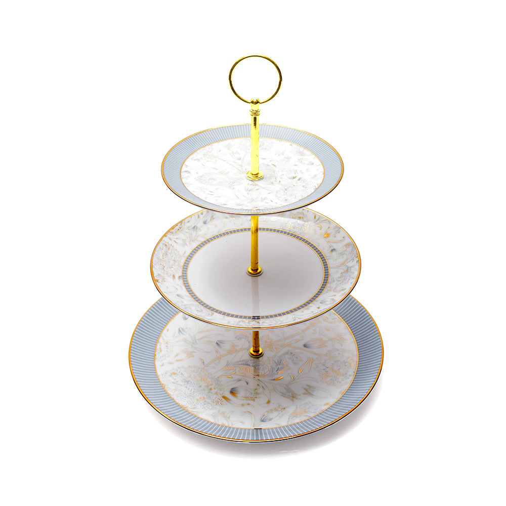 3 Tier Dessert Platter | Grey | Grey Iris ICHKAN