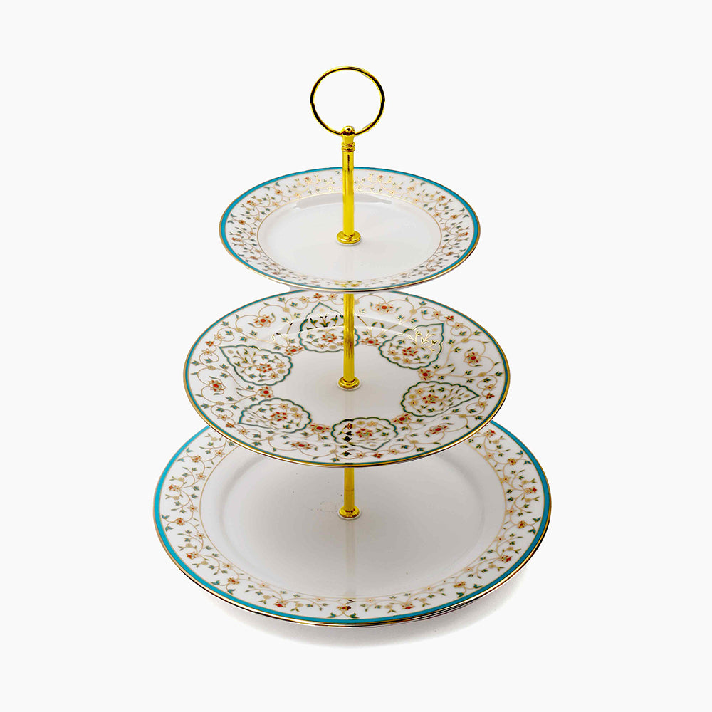 3 Tier Dessert Platter | Blue | Mavi ICHKAN