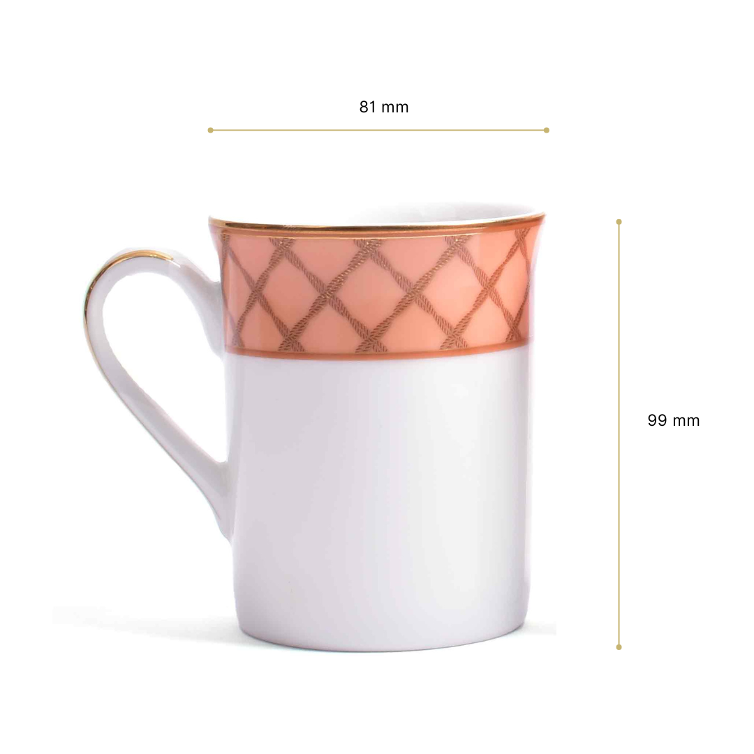 Dankotuwa Sri Lanka Mug Set 2pc with Gift Box  | Peach | Angel Rope