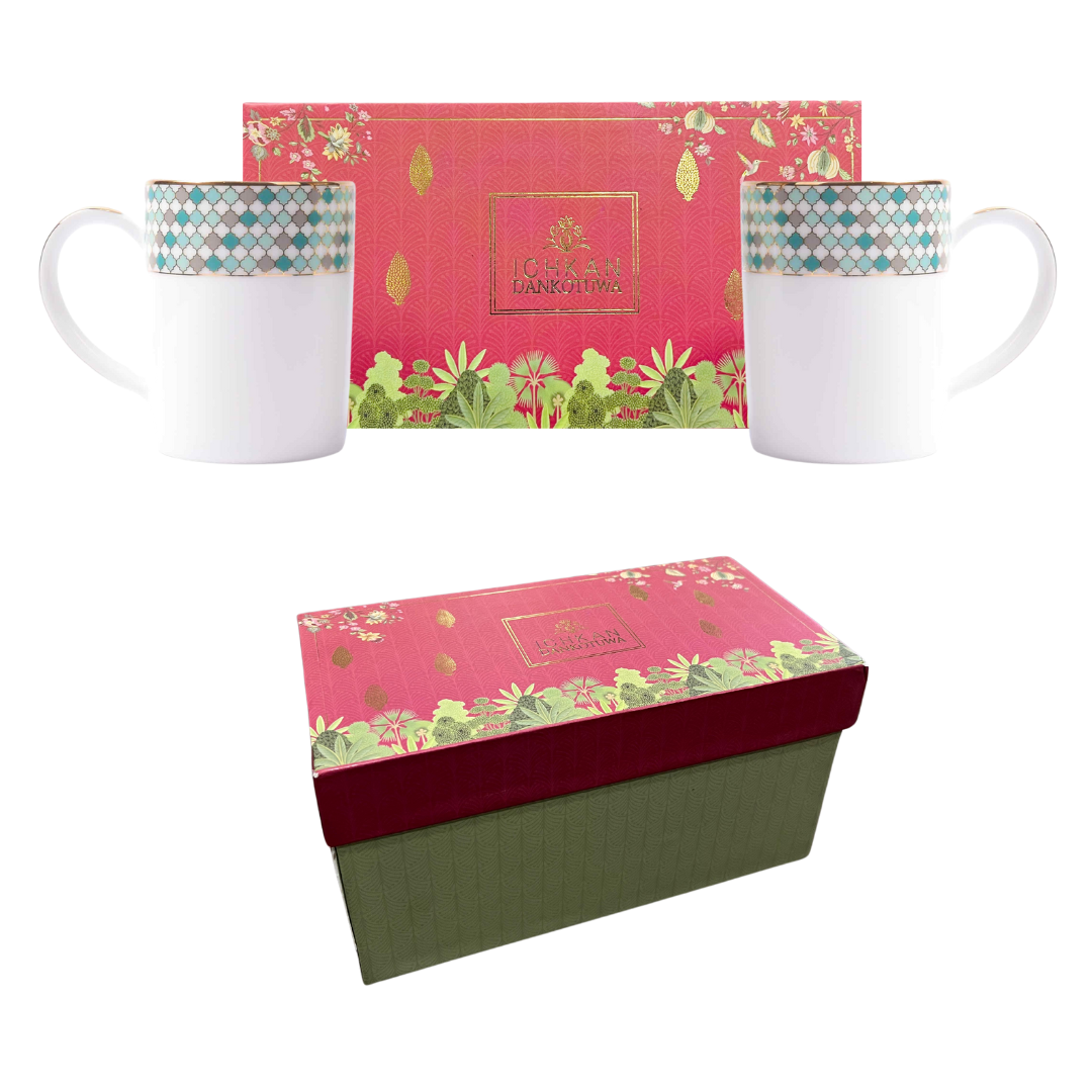 Dankotuwa Sri Lanka Mug Set 2pc with Gift Box | Teal | Christolite