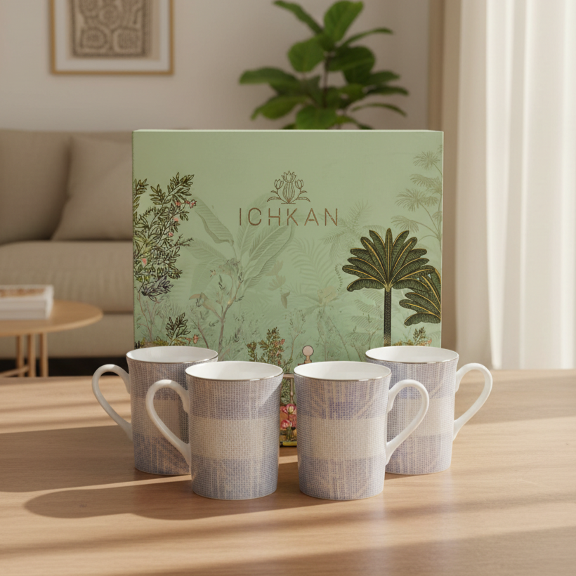 Classic Coffee Mug Set of 4 | Grey | Argento ICHKAN by Day To Day