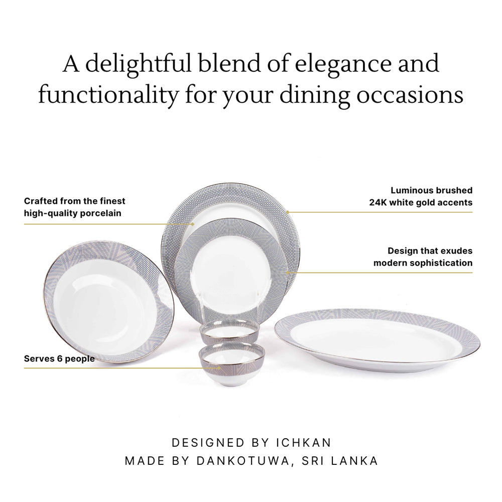 21 pc Dinner set | Grey | Argento ICHKAN by Day To Day