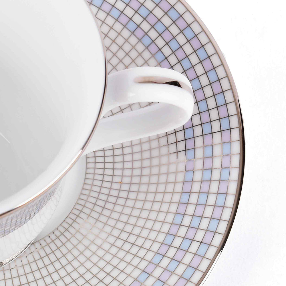 Tea Cup and Saucer Set 12 Pcs | Grey | Argento ICHKAN by Day To Day
