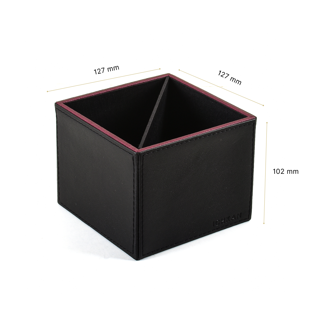 Leatherette Cosmetic/Pen Holder | Black | Axis 2.0