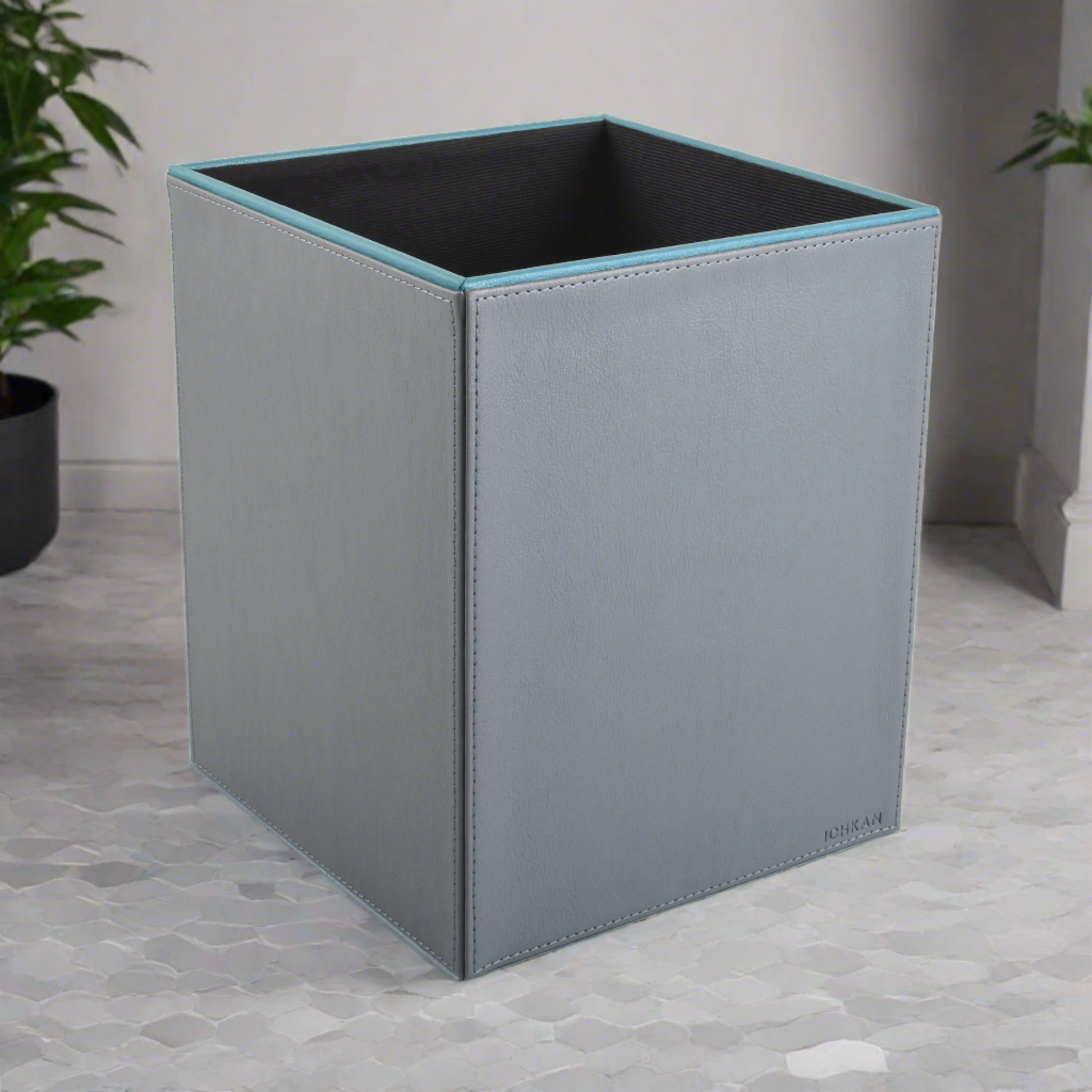Leatherette Waste Bin | Grey | Axis 2.0 ICHKAN