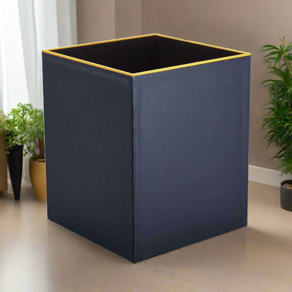 Leatherette Waste Bin | Blue | Axis ICHKAN