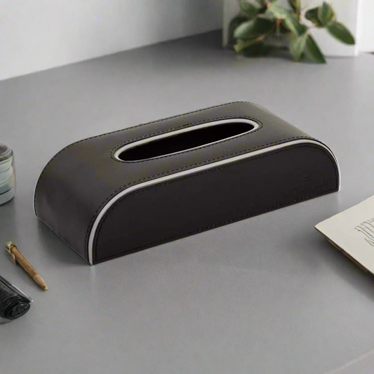 Leatherette Curve Tissue Holder | Black | Axis ICHKAN