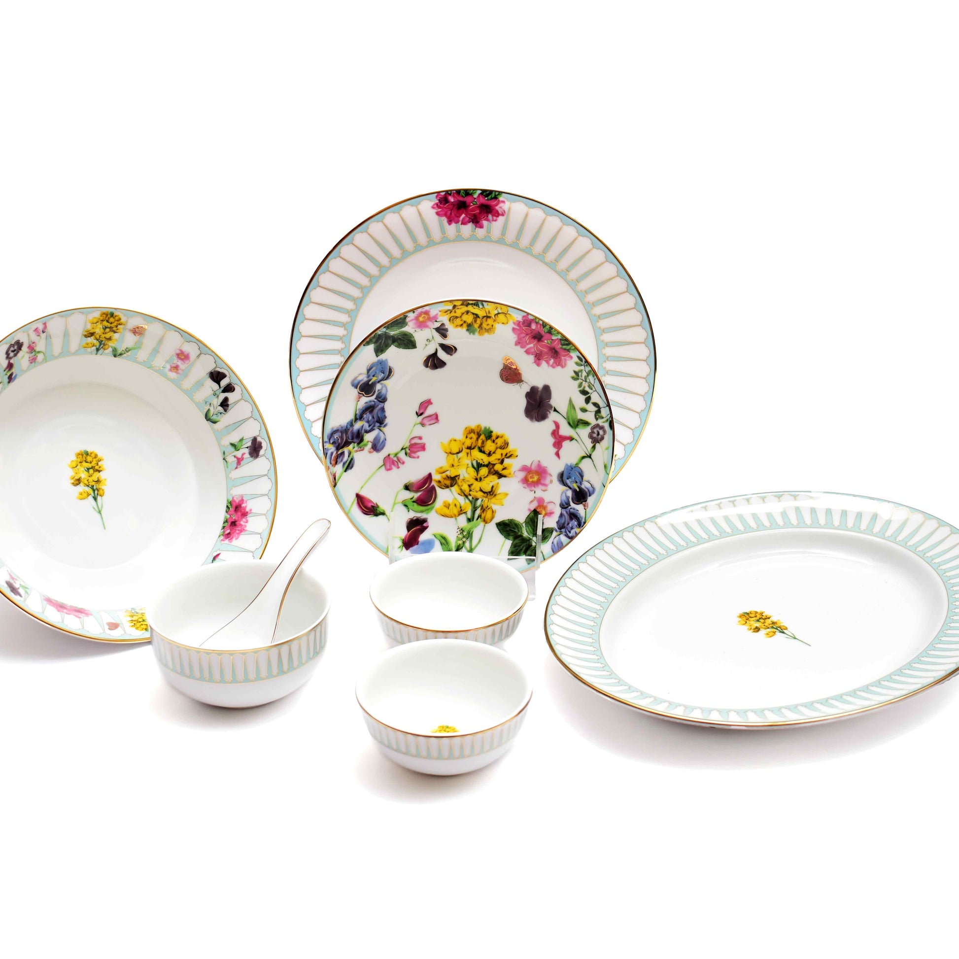 21 pc Dinner set | Yellow | Basant ICHKAN