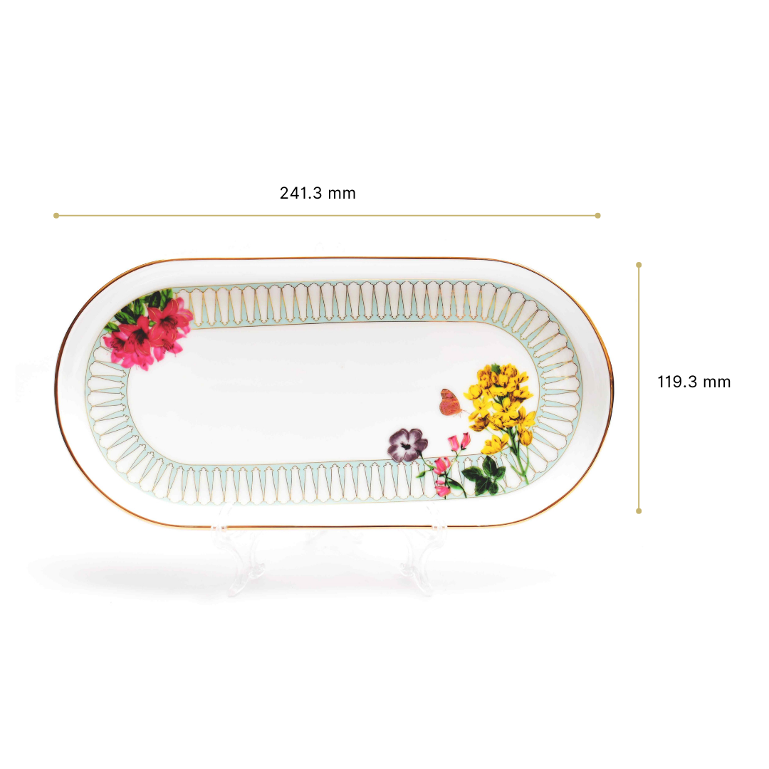 Oval Snack Tray/Platter | Yellow | Basant ICHKAN