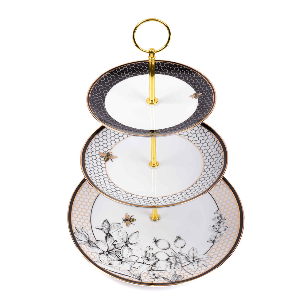 3 Tier Dessert Platter | Black | Bee ICHKAN by Day To Day