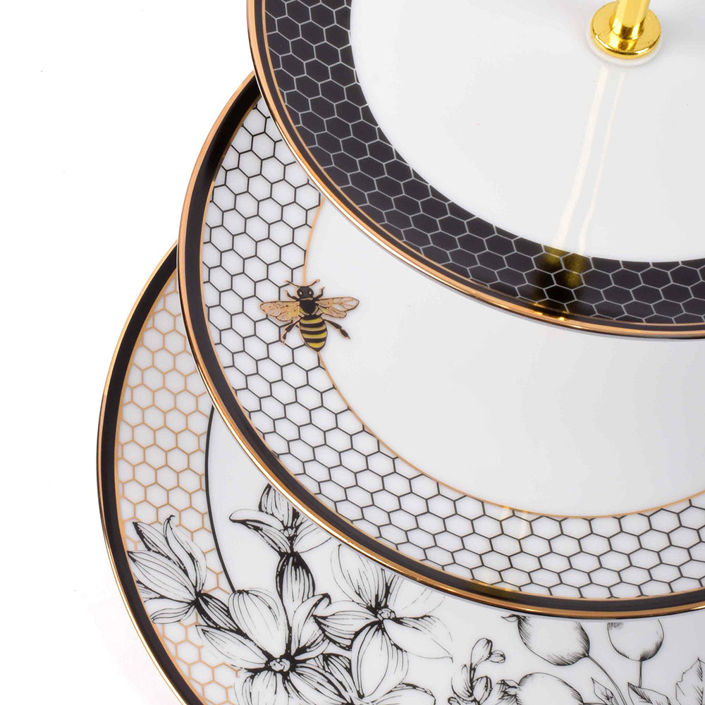 3 Tier Dessert Platter | Black | Bee ICHKAN by Day To Day