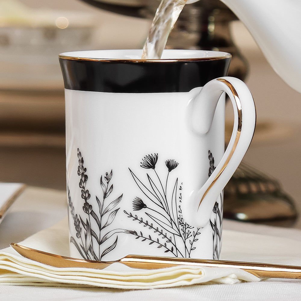 Classic Coffee Mug Set of 6 | Black | Bee ICHKAN