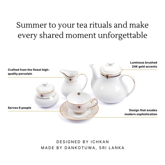 Tea Set 17 Pcs | Black | Bee ICHKAN by Day To Day